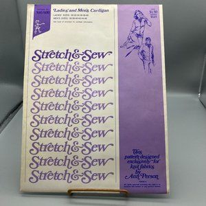 UNCUT Vintage Sewing PATTERN Stretch and Sew 500/600 by Ann Person, Ladies Mens